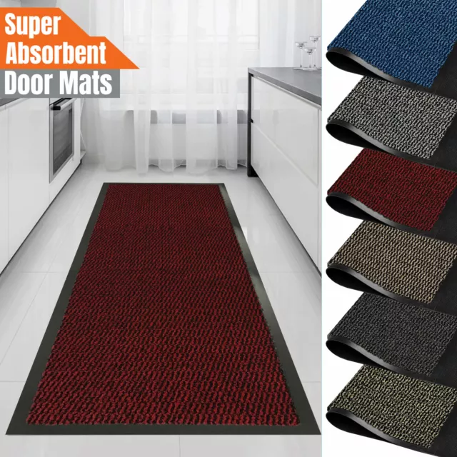 Barrier Door Mat Dirt Trapper Entrance Rug Washed Heavy Duty Non-Slip Carpets