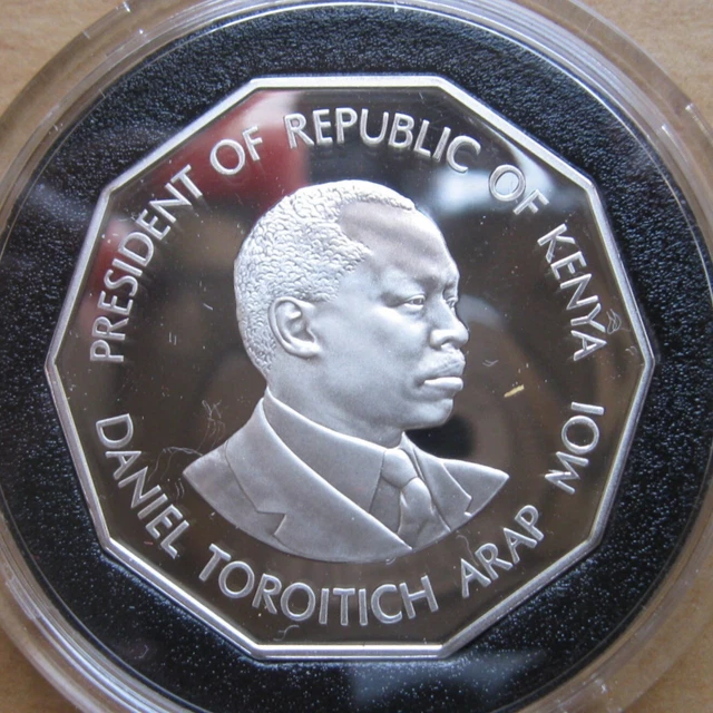 KENYA - 500 SHILLING 1988 PROOF KM# 24, 10th ANNIVERSARY OF MOI AS PRESIDENT