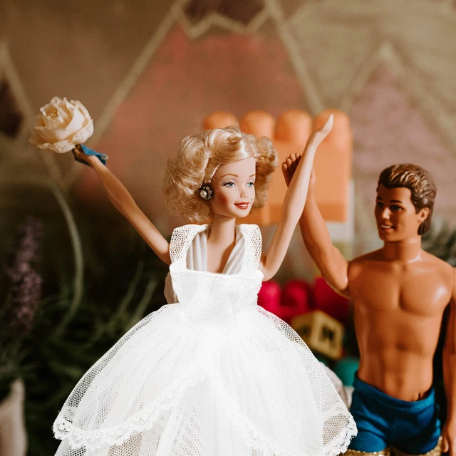 Bride Wedding Dress Toy Doll Fairy Costume Accessories Props 2