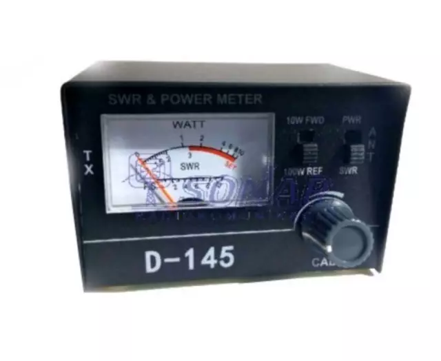 POWER METER D145 CB RADIO ANTENNA SWR PWR 10 W 100 WATT 1,5 150 MHz