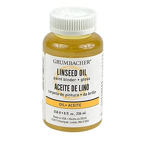 Grumbacher Linseed Medium for Oil Paintings, 8 Ounce Bottle, 8 Fl Oz (Pack of...