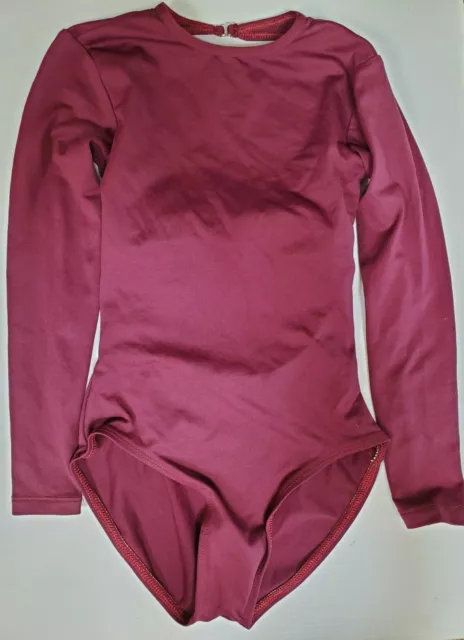 BalTogs Dance Ballet Leotard Burgundy Child Medium 46" girth