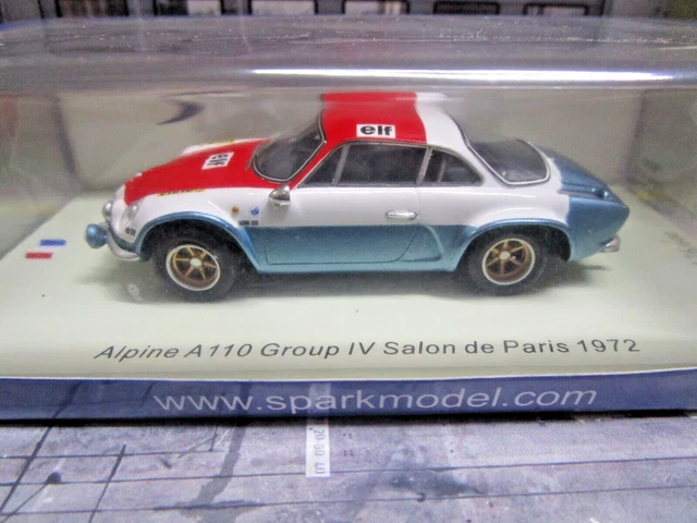 Miniature Spark 1/43 – Alpine Renault A110 Groupe IV – Salon Paris 1972, LE