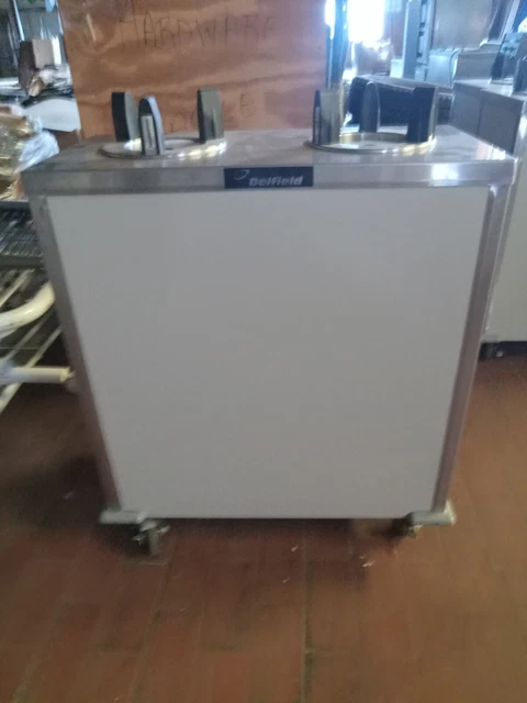 Delfield CAB2-913 Mobile Enclosed 2-Stack Dish Dispenser