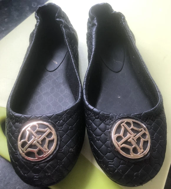Scarpe slip on nere piatte River Island taglia 11 per bambina