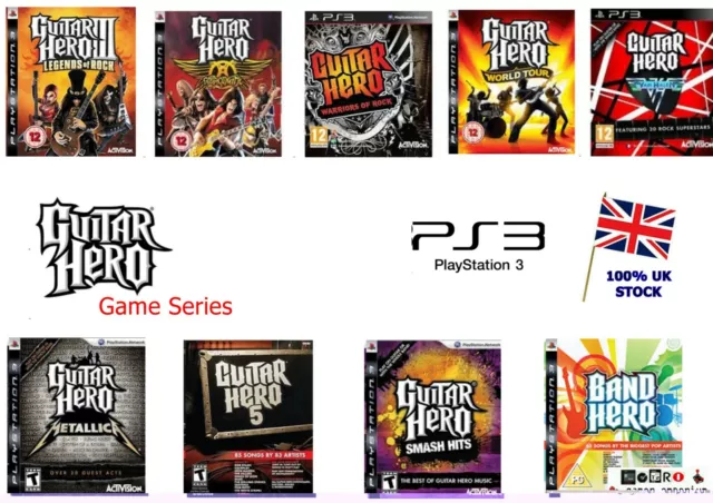 PS3 Guitar Hero GAME SERIES - Legends of Rock World Tour Metallica Warriors etc