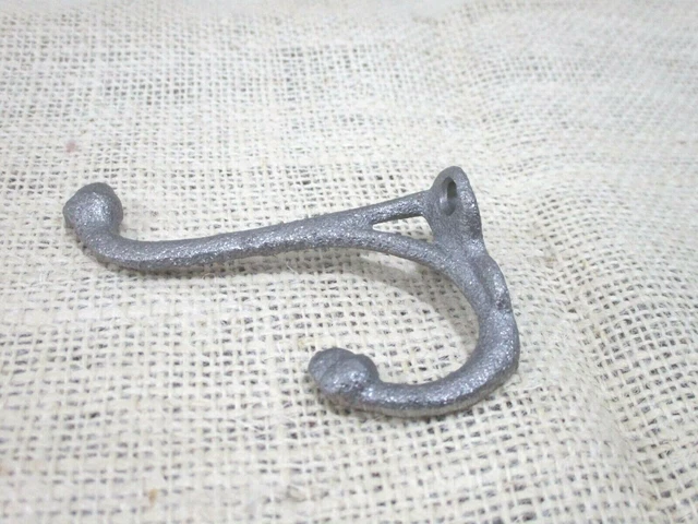10 Coat Hooks Hat Entry Way Hall Tree Keys Storage Organization Raw Cast Iron 5