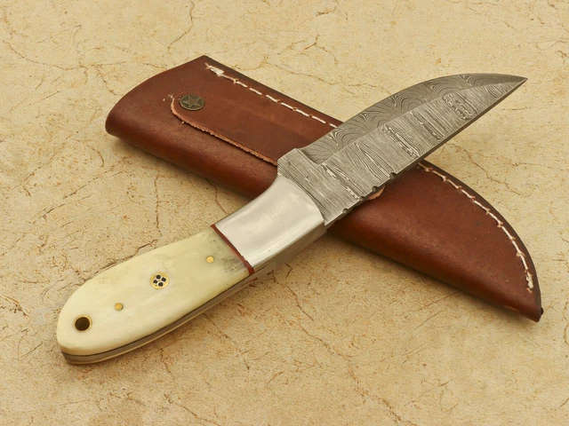 Custom Hand Forged Damascus Custom Bone Skinning Hunting Camping Knife/Steel Bo