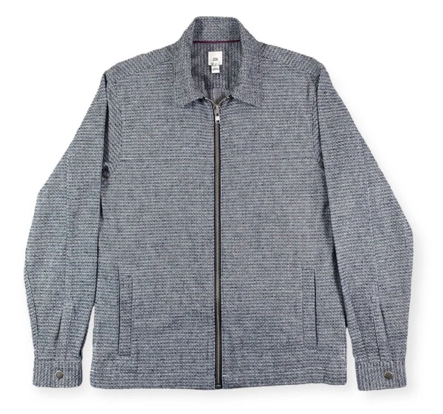 RIVER ISLAND MENS Grey Jacket Overshirt Shacket Heavyweight Cotton