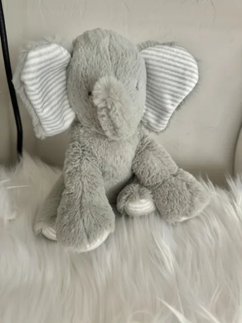 Carters Child of Mine Musical Gray Elephant Plush Wind Up Stuffed Animal Lullaby