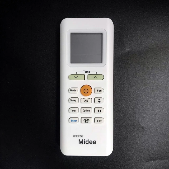 Mando A Distancia Universal Para Aire Acondicionado Midea - Modelo RG70A-BGEF, Compatible Con Varias Series MA Y RG