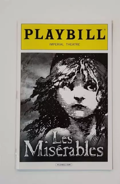 Broadway Playbill ~ Les Miserables ~ ALFIE BOE  2015 EXCELLENT CONDITION