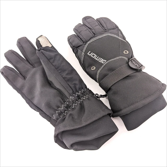 Demon Winter Gloves Black Size Large Boy Youth