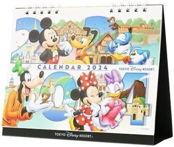 TOKYO DISNEY RESORT Desk Calendar 2024 Mickey Mouse Japan Tokyo