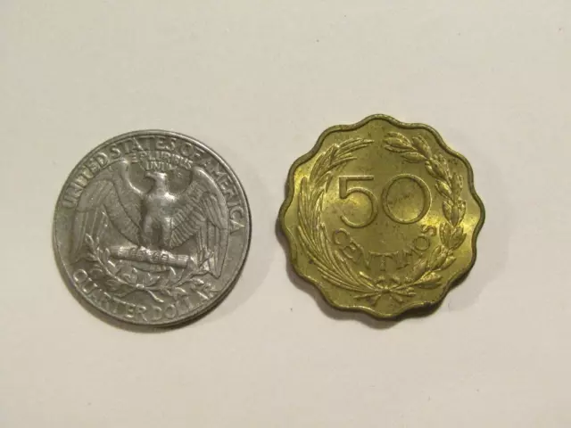 Paraguay 1953 50 Centimos Coin 3
