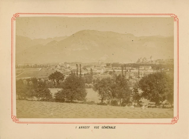 Tirage Albuminé Vintage Antibes - Vue Générale, G.J. France, Circa 1880, 21x27 Cm