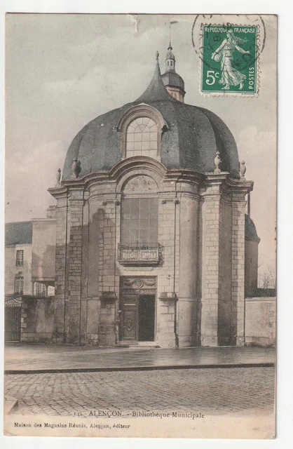 ALENCON - Orne - CPA 61 - the Library - Color Card