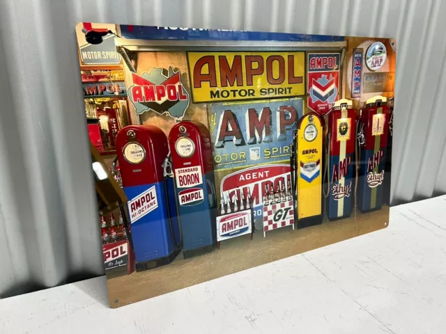 Ampol Bowser Garage Collection Metal Sign