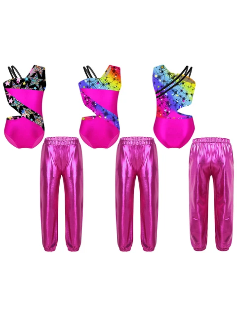 Kids Girls Ballet Competition Gymnastics Exercise Dancewear Outfits Biketard