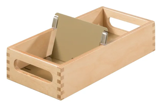 HAN 507-0, Wooden card index tray A7 landscape, for 900 cards, metal (US IMPORT)