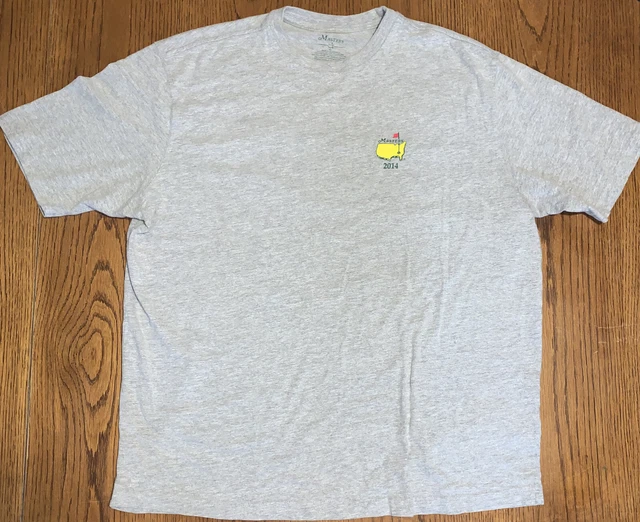 The Augusta National MASTERS Gray 2014 T-Shirt XL small Golf Tournament Flag