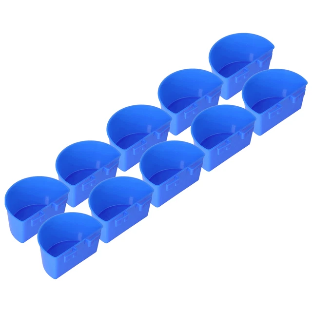 10pcs Piccioni Alimentazione Tazze Di Plastica Sicuro Uccello Appeso Aliment DB3