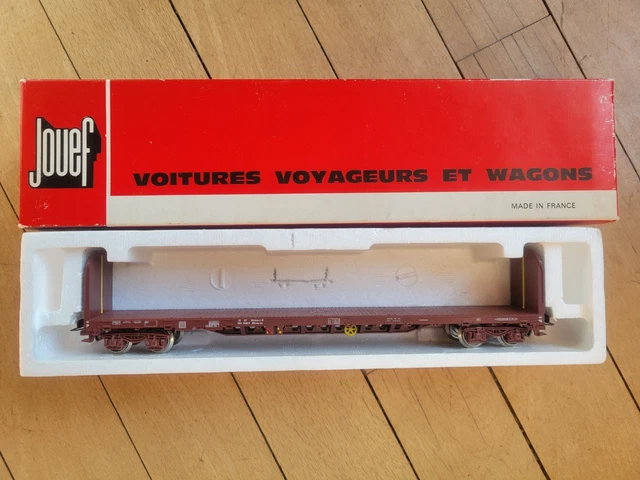 Wagon Jouef HO 5655 La Poste PTT Jaune - Voiture Bureau Ambulant SNCF - Vintage France