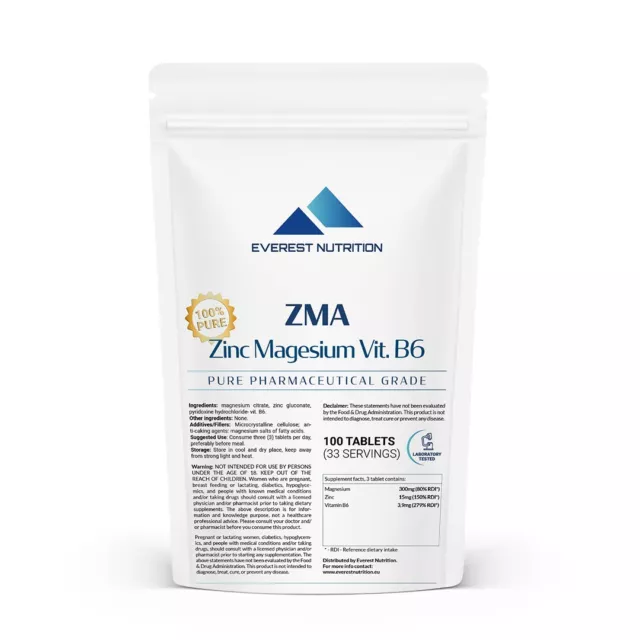 ZMA Zinc Magnesio Vitamina B6 Recuperación Apoyo al estrés Dormir mejor