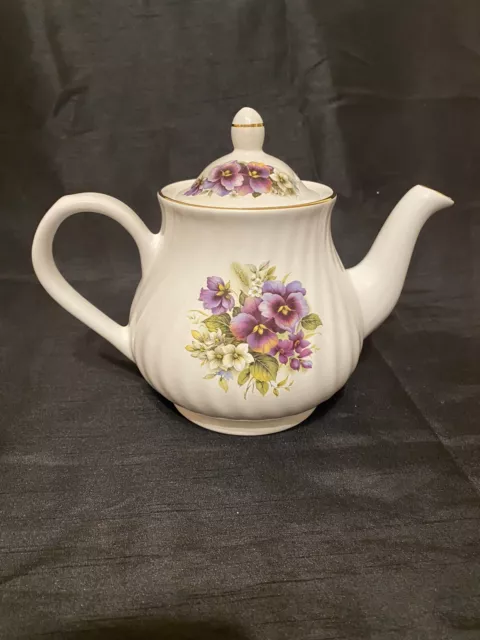 Rare Porcelain Arthur Wood&Son Large Tea Pot 6496 Staffordshire England