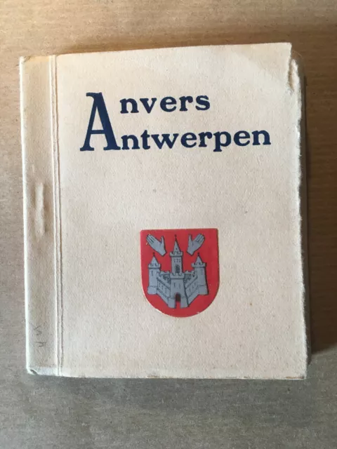 Cpa-Mini Dépliant De 12 Cartes Noir Et Blanc De Anvers-Antwerpen