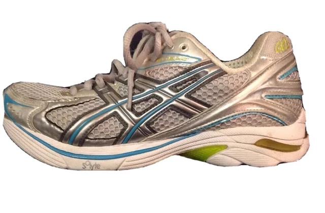 ASICS GEL T954N Gt2140 Women s 6 Used Running Shoes White Silver Turquoise. 15.99 PicClick
