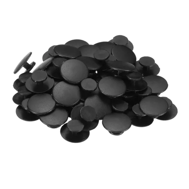 Plastica Bottone Ciondolo,50pz 14 x 8mm Dia per Fai-da-Te Ornamenti,Nero