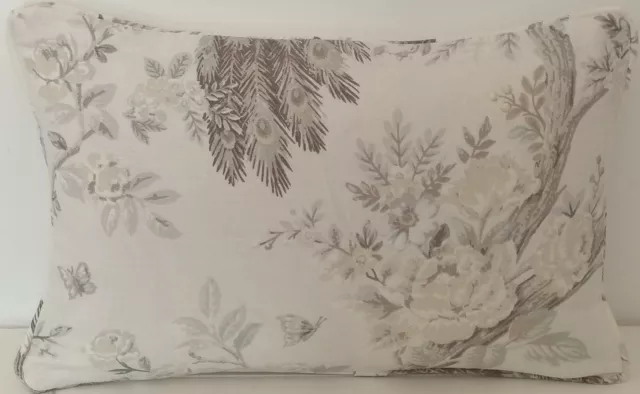 12" x 18" LAURA ASHLEY  NEW BELVEDERE  FABRIC TRUFFLE CUSHION COVER  PIPED