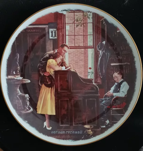Norman Rockwell "The Marriage License" Plate