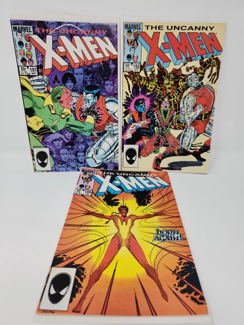 Uncanny X-Men Vol 1 1985 191 192 199 1st App Arilynn Williams NIMROD The Pheonix