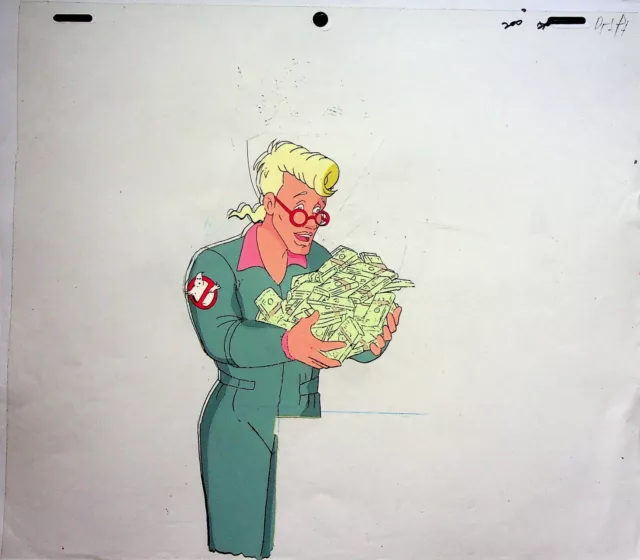 The Real Ghostbusters 1986 Production Animation Hand Painted Cel & Pencil DIC