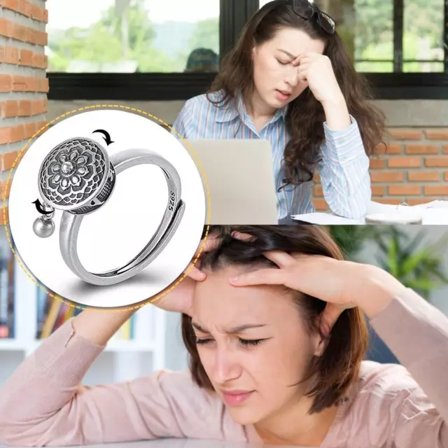 LOTUS SEAT ROTATION Anti Stress Rings for Anxiety Relief Mood Management  Gifts $17.49 - PicClick AU