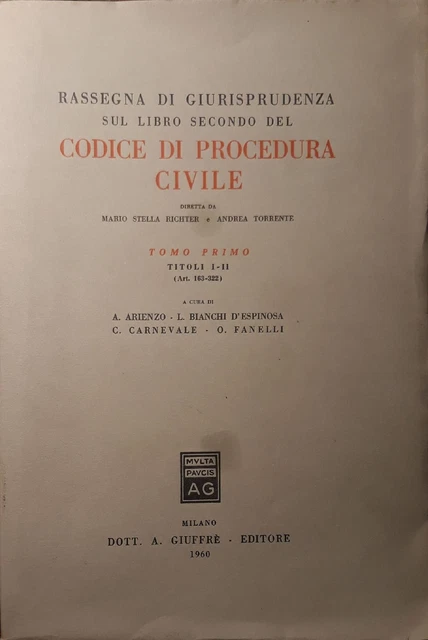 Rassegna di giurisprudenza sul libro secondo del codice di procedura civile (To