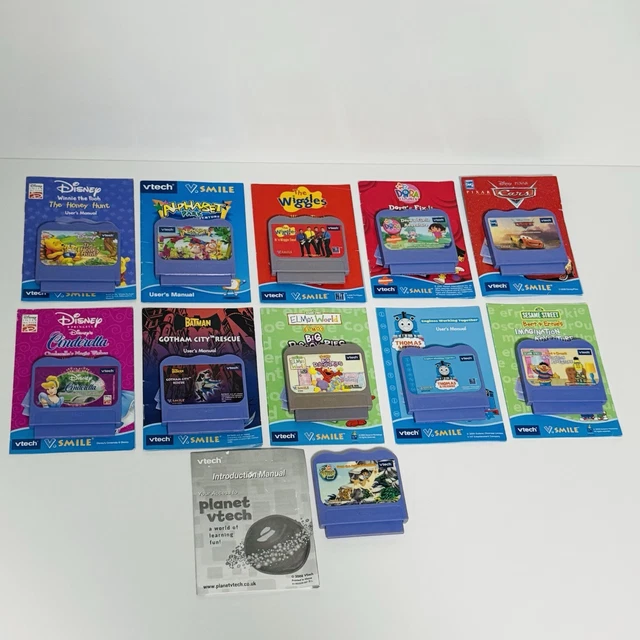 VTECH V.SMILE GAME Cartridges x11 Disney Wiggles Sesame Street Thomas ...