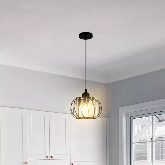 Black Pendant Light Bar Chandelier Lighting Kitchen LED Lamp Home Ceiling Lights 3