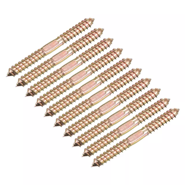 10x100mm Hanger Bolts, 48pcs Double Ended Thread Wood to Wood Dowel Screws