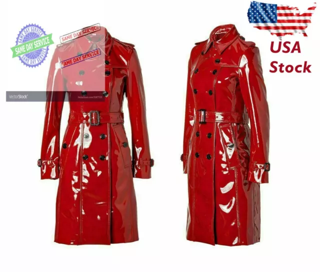 PVC Vinyl Women's Trench Coat All sizes