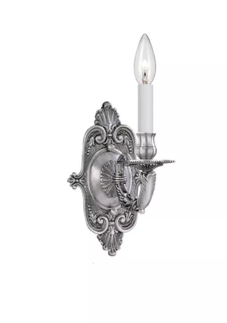 Crystorama Lighting 641-PW Pewter Finish Sconce Cast Brass Wall Mount Collection