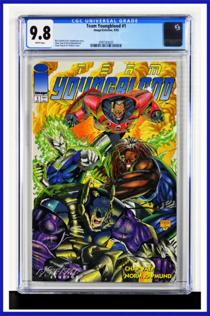 Team Youngblood #1 CGC Graded 9.8 Image September 1993 White Pages Comic Book