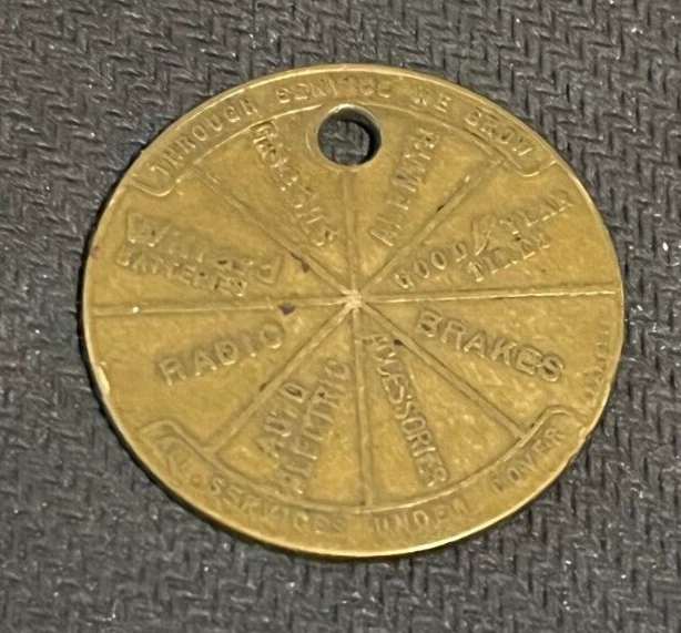 SMITH & PEIFLY, SERVICE STATION, ALLENTOWN, PA., Brass Key Fob / Token