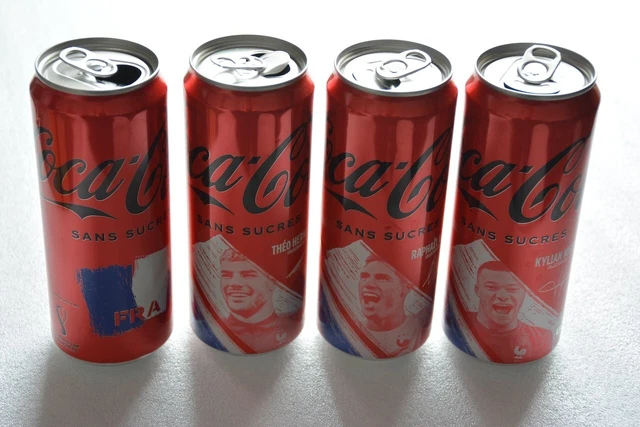 CANETTE COCA COLA EURO FOOTBALL 2020 France 3 SLIM CANS KANTE LENGLET GIROUD EUR 10,00 - FR