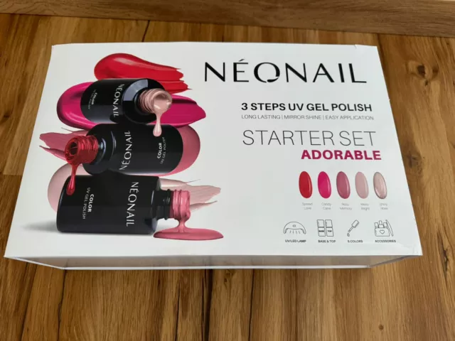 NEONAIL ADORABLE UV Nagellack Starter Set Farbenvielfalt & Pflege mit LED Lampe