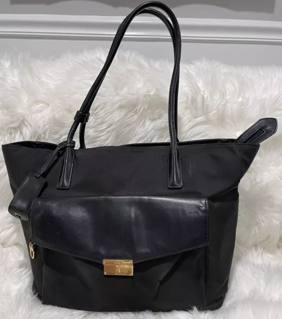 Tumi leather deals tote