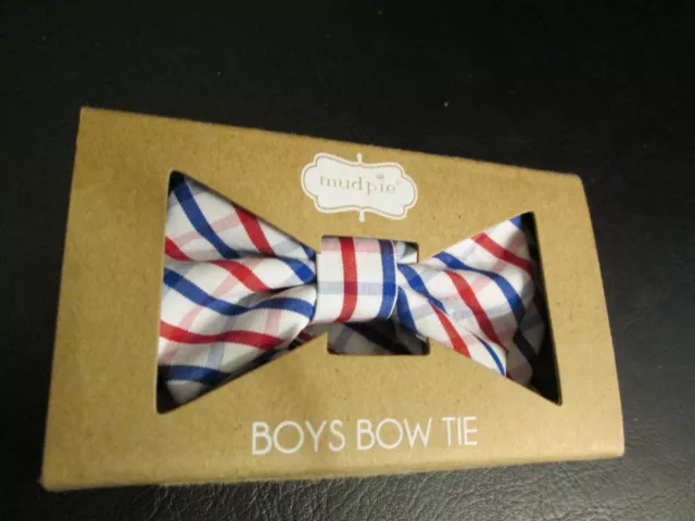 Baby Boy Bow Tie by Mud Pie, Red, White, Blue Patriotic, NIB