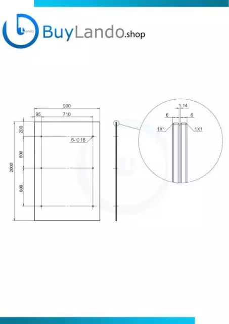 BuyLando Shop - [modelo - vaso de leche] - Techo de cristal - vidrio VSG - incl. acero inoxidable 2